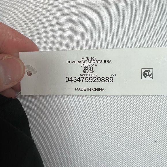 Activ8 Full Coverage Black Sports Bra‎ Workout Exercise Fitness Women’s Sz Small - Picture 6 of 10